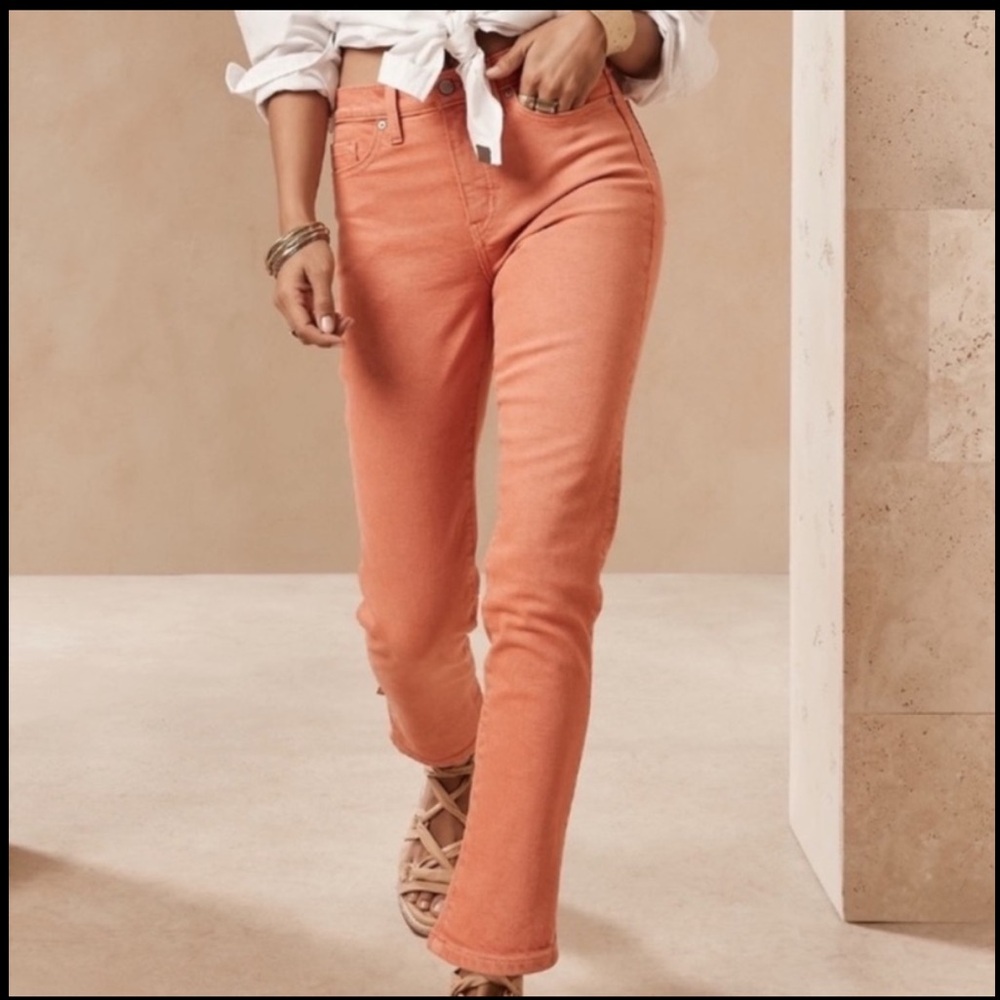 BANANA REPUBLIC SLIM HIGH RISE ORGANIC COTTON JEAN TAPERED LEG 31 SUPER SOFT!